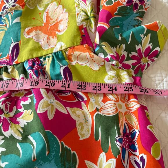 VTG NATIONAL SINCE 1952 Vibrant Floral Mumu 2X Art-to-Wear Flamboyant Tropical - Picture 9 of 10